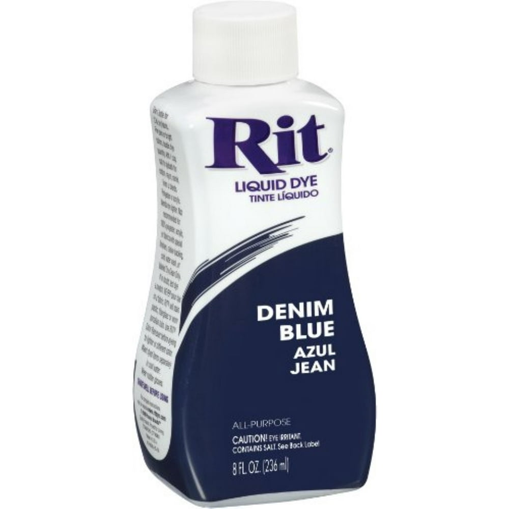 Rit Liquid Dye, Denim Blue 8 oz (Pack of 3)