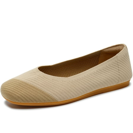 

CHNGXWE Stylish washable women‘s ballet flats with square toe design - perfect for office or casual wear. Comfortable fashionable and versatile two toned flats for a trendy look
