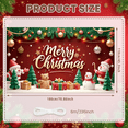 thumbnail image 5 of Decorative Design Merry Christmas Banner Gift Boxes Santa Claus Snow for Winter Party Holiday Celebration Family Gathering, 5 of 9