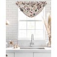 thumbnail image 4 of Waterfall Valances for Windows, Dog Paw Kitchen Sheer Valance Curtains, Vintage Farmhouse Dog Bones Love Heart Rod Pocket Elegant Swag Valances for Living Room Bedroom, 47.2"x38.5", 3 Panel, 4 of 8