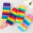 thumbnail image 5 of 1 Pair of Girls' Rainbow Calf Socks, 5 of 8