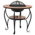 thumbnail image 5 of vidaXL Mosaic Fire Pit Table Blue and White 26.8" Ceramic, 5 of 21