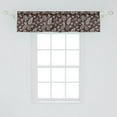 thumbnail image 2 of Ambesonne Brown Paisley Valance Pack of 2, Damask Flowers Motif, 54"X12", Brown and White, 2 of 2