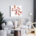 thumbnail image 2 of Poissons Rouges - Toile 24"x24 Pouces - Impression sur Demande, 2 of 5