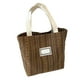thumbnail image 2 of Bolso de Lona para Mujer con Rayas - Bolso de Hombro Ligero para Ir Al Trabajo, Al Aula y de Compras - 28 X 21 X 5 Cm, Beige/Gris/Marrón, 2 of 6