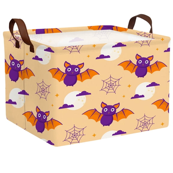 NIETEIN Large Halloween Candy Basket Kid & Baby Friendly Home & Party Decor (Cute Bat Spider Web)