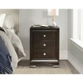 thumbnail image 2 of Newboti Furniture Brown Cherry Finish 3-Drawers Nightstand with 2 USB Ports Transitional Bedroom Furniture 1pc Bedside Table Wooden 04053, 2 of 7