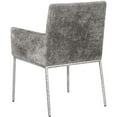 thumbnail image 5 of Meridian Furniture Reeves Grey Chenille Fabric Dining Chair (Set of 2), 5 of 9