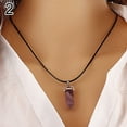 thumbnail image 6 of SmartBy Faux Gemstone Rock Natural Quartz Healing Point Chakra Reiki Pendant Rope Necklace, 6 of 8