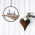 thumbnail image 6 of Wood Sailboat Wall Ornament Hanging Circle, Beach Wooden Sailboat Decor, Rustic Ocean Home Decor, 6 of 7