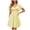 Yellow, variant on VBVC Women's Twist Knot A-Line Mini Dress , Summer Sweetheart Square Neck Dress For Women , Ladies' Ruffle Flutter Sleeve Dress with Pockets,Black,S-XL