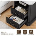 thumbnail image 4 of FANRAL Farmhouse 2 Drawers Dresser & Open Shelf,Rustic Dresser for Bedroom with Power Outlet,Chest of Drawers with Metal Handle,Wooden Dresser for Closet,Black Dresser, 4 of 6