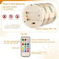 thumbnail image 5 of Yayeee Flameless Candles with Remote Flickering Battery Operated Multi Color Changing, Pastel Beige Geometric, 5 of 7
