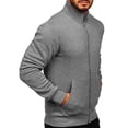 thumbnail image 3 of Langwyqu Spring Fall Men Long Sleeve Zipper Cardigan Hoodies With Pocket, 3 of 5