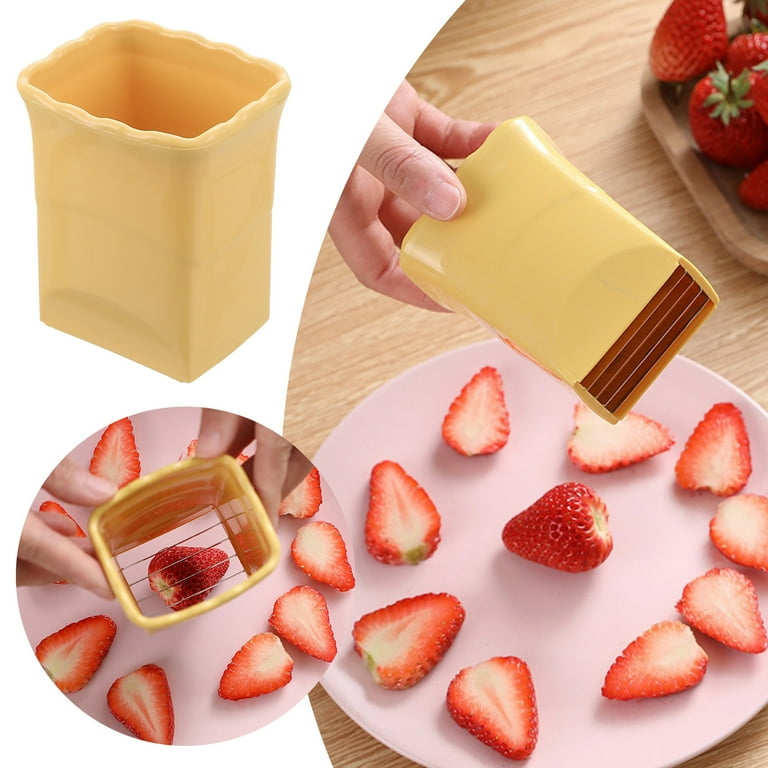 3 PCS Cup Slicer, 2023 New Egg Stainless Steel Strawberry Slicer, Premium  Quickly Making Vegetable Salad Cutter, Craft Fruit Tool