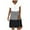 Black, variant on PATLOLLAV Summer Dresses Womens Casual Loose Stripe Dot Patchwork V-Neck Short Sleeve Dress