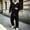 Black, variant on Everyday Wear Set Jerdar Men's Solid Color V Neck Sweatshirt Long Sleeve Pockets Sweatpants Set