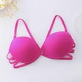 thumbnail image 2 of Sopiago Wireless Seamless Bras for Women Push Up Bralettes No Underwire Supportive Tshirt Bra Seamless Comfortable Everyday Bras Hot Pink,34, 2 of 3