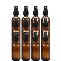 Global Amber 1oz Black Mist Sprayer Bottle (30ml) Pack of 12 - Glass Tincture Bottles with Black Mist Sprayers for Essential Oils & More Liquids - Leakproof Travel Bottles