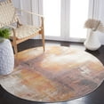 thumbnail image 2 of SAFAVIEH Vintage Persian Soren Abstract Polyester Area Rug, Rust/Gold, 5' x 5' Round, 2 of 8