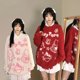 thumbnail image 2 of Suéter dulce de Hello Kittys Kawaii Otoño Invierno Estudiante Kt Suéter rojo Tops de punto coreanos Ropa de moda para mujer Regalo de Navidad, 2 of 5