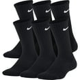 thumbnail image 3 of Nike Kid's Boy's Socks, Black/White (6 Pack), 3 of 7
