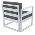 thumbnail image 6 of Mykonos 3 piece Club Seating Set in Silver finish with Charcoal Cushions, 6 of 6