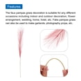 thumbnail image 4 of Uxcell 30Pcs Hierba Artificial de Pampas 21" Falsa Pampas para Decoración de Bodas Rojo Vino, 4 of 7