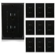 thumbnail image 2 of Maxxima 15A Tamper Resistant Duplex Receptacle - Standard Decorative Electric Wall Outlet 15 Amp, Child Proof Safety, Contractor Pack, Wall Plates Included - Black - 10 Pack, 2 of 4