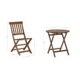 thumbnail image 4 of Linon Catalan 3-Piece Acacia Outdoor Bistro Set with Table and Chairs, Acorn, 4 of 20