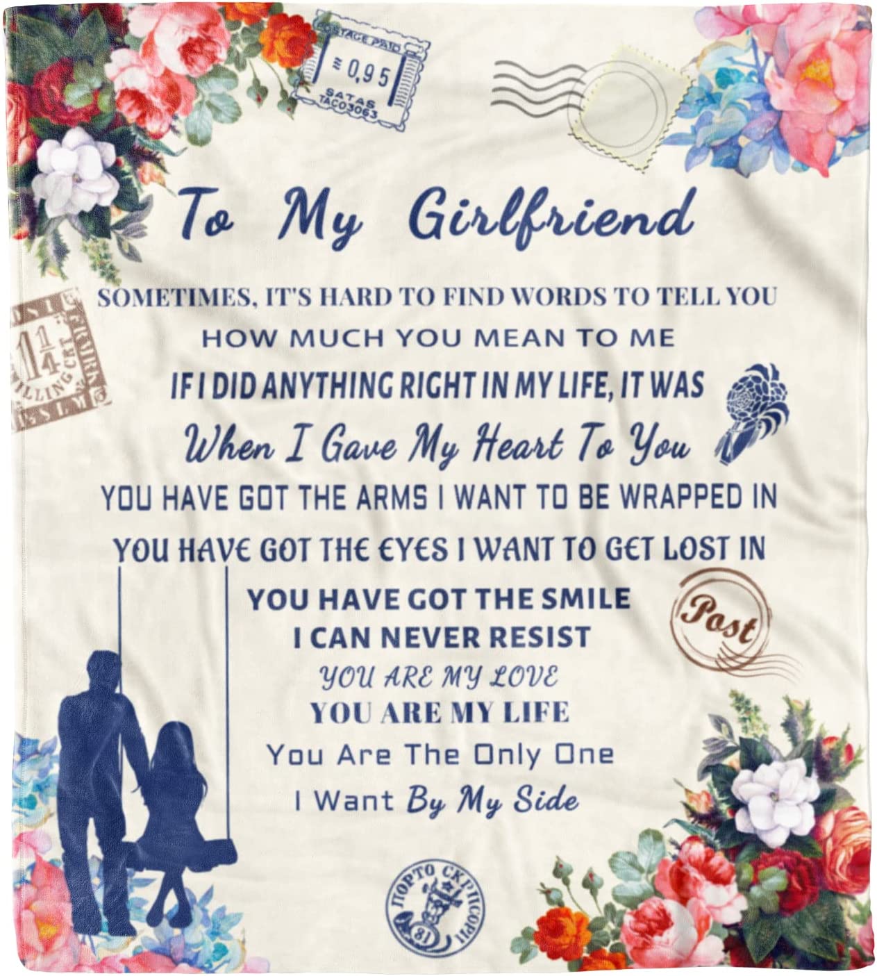 Blanket for Girlfriend, Girlfriend Birthday Gifts, Valentines Blanket