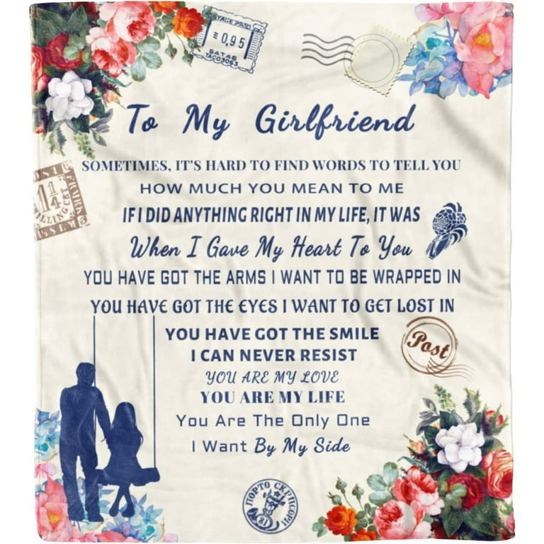 Blanket for Girlfriend, Girlfriend Birthday Gifts, Valentines