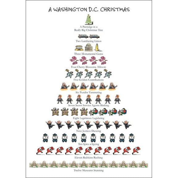 Allport Editions Washington D.C. 12 Days of Christmas Card