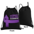 thumbnail image 2 of Domestic Violence Awareness Month Purple Ribbon Drawstring Backpack Sackpack String Bag Cinch Waterproof Bags for Gym Sports Yoga Travel Beach Swimming shopping, 2 of 7
