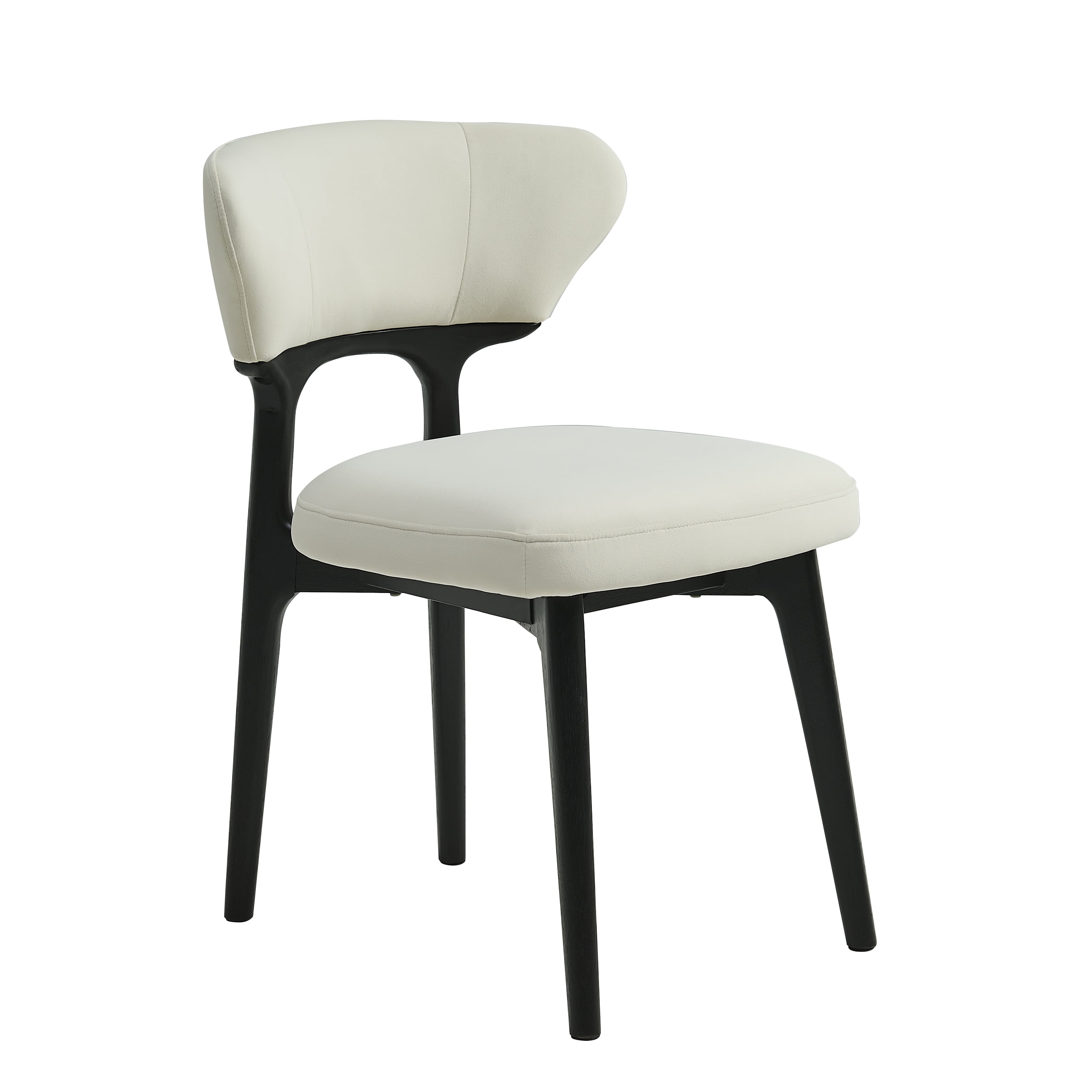 Noble House Solid Wood Dining Chairs Set of 4 Black Modern Upholstered Dining Room Chair