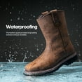 thumbnail image 3 of NORTIV 8 Steel Toe Boots for Men Pull-on Wellington Work Boots Bronco Stormrider Waterproof, 3 of 8