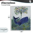 thumbnail image 4 of Stupell Industries Bohemian A Flowery Whale White Framed Giclee Art, 24 x 30, by Kay Widdowson, 4 of 8