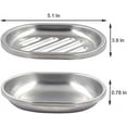 Soap Dish, Double Layers Stainless Steel Soap Holder with Draining Tray, Shower Soap Dishes for