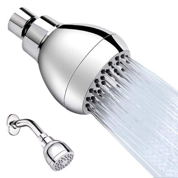 High Pressure Shower Head, Wall Mount Bathroom Boosting Rain Fixed Showerhead Set
