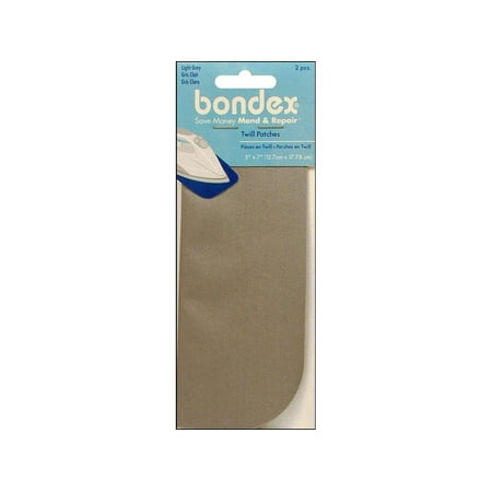 BDX230-008 45 WRIGHTS BONDEX IRON ON PATCH 5X7 LT GREY