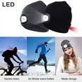 thumbnail image 5 of Morttic LED Beanie Hat USB Rechargeable 8 LED Light Hat Winter Warm Knitted Beanie for Men and Women, Hand Free Front and Rear Lighting Headlamp Cap for Camping, Running, Skiing (Brown), 5 of 14