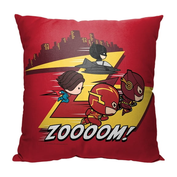 Warner Bros The Flash Zoom Printed Kids Printed Throw Pillow, 18 x 18 inches