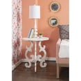 thumbnail image 3 of Powell Renck Round Indoor End Table, 28" Tall, Distressed White, 3 of 8