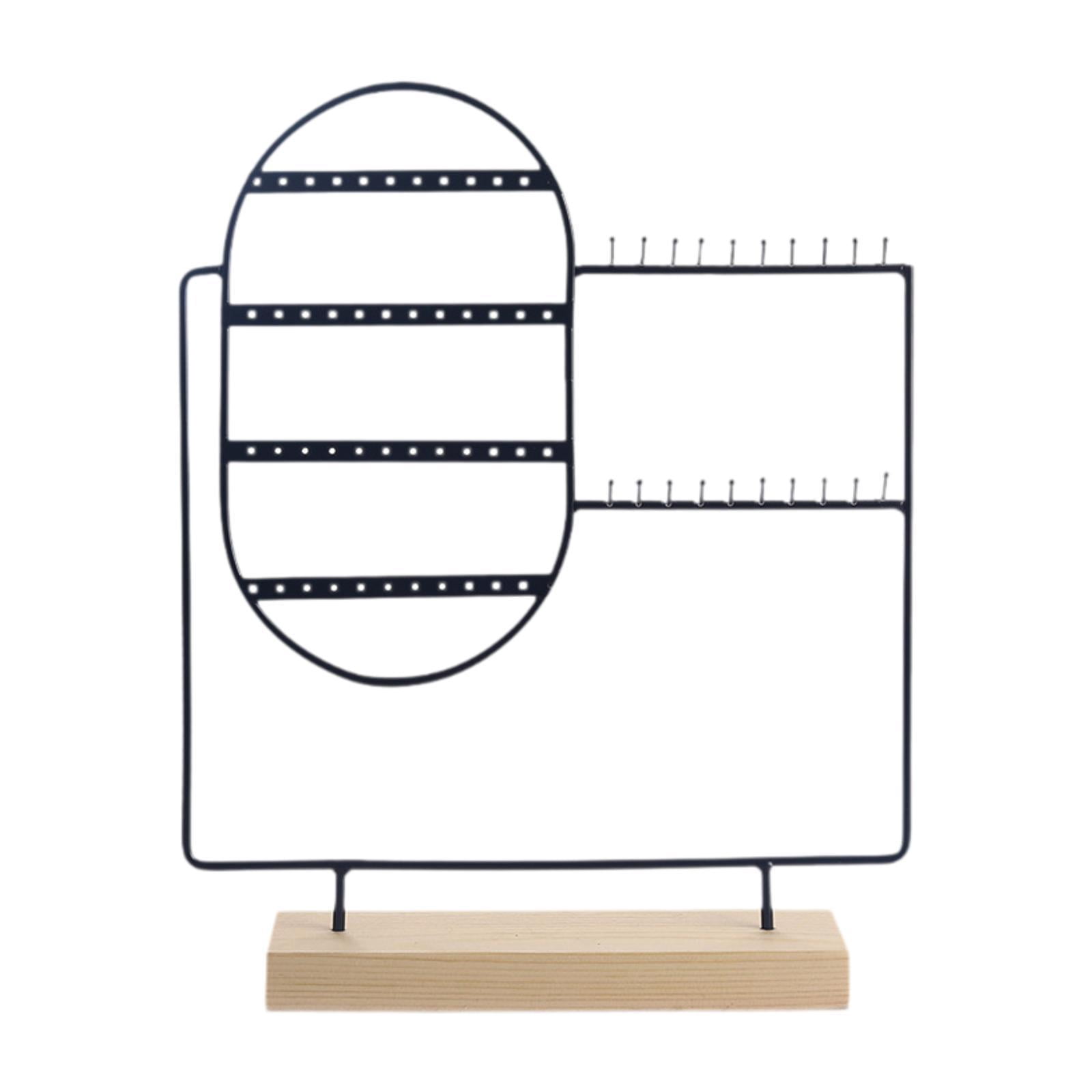 Segolike Jewelry Organizer Earring Organizer Rack Showcase Metal Frame Jewelry Hanger Jewelry Display Rack for Bangle Earrings Pendant Black