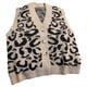 thumbnail image 3 of Chaleco de Punto con Botones de Leopardo para Mujer, Sin Mangas, con Estampado de Guepardo, para Oficina, Moderno y Elegante. Caqui XL, 3 of 8