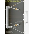 thumbnail image 4 of 16 Inch Length Stainless Steel Door Handles Brushed Nickel Satin Finish, Modern Front Door Handle Pulls for Glass Wood Fiberglass Exterior Interior Doors Sliding Doors Barn, Square Rectangular Bar, 4 of 13