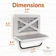 thumbnail image 6 of Autumn Alley White Barn Door Rustic Farmhouse Toilet Paper Holder with Phone Holder Shelf - Farmhouse Bathroom Accessories, 6 of 7