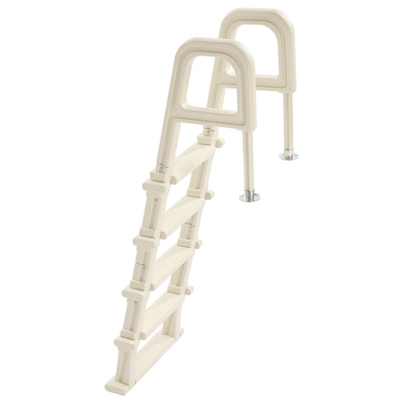 VEVOR Swimming Pool Ladder, 75°Inclined 5-Step Double Handrails Stair, Non-slip Heavy Duty Steps, Load Capacity 300 lb, for 48-54 In Inground & Above-ground Pools of Any Deck Surface Indoor & Outdoor