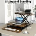 thumbnail image 2 of Bureau Debout Grand à Hauteur Réglable, Convertisseur Rapide Assis-Debout pour Ordinateur pour Poste de Travail de Bureau à Domicile (Cadre + Surface de Travail), 2 of 7