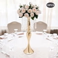 thumbnail image 4 of 10pcs Wedding Flower Gold Vase Flower Holders Stand Centerpieces for Wedding Dining Table Decor, 4 of 17